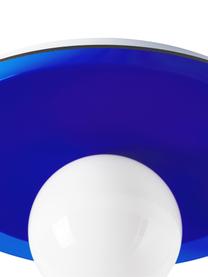 Wand- und Deckenleuchte Starling, Lampenschirm: Opalglas, Blau, Weiß, Ø 33 x T 14 cm