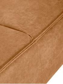 Sofá de cuero Abigail (2 plazas), Tapizado: tejido de cuero (70% cuer, Patas: metal pintado, Cuero marrón, An 190 x F 95 cm