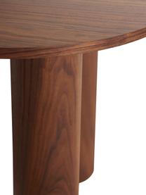 Runder Tisch Colette in Dunkelbraun, Mitteldichte Holzfaserplatte (MDF), mit Walnussholzfurnier, Holz, Ø 90 x H 72 cm
