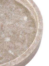 Rundes Deko-Tablett Venice aus Marmor, Marmor, Beige, marmoriert, Ø 25 cm
