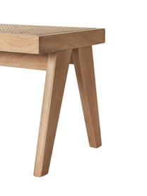Tabouret en cannage Sissi, Rotin, bois de chêne clair, larg. 52 x haut. 42 cm