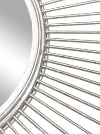 Specchio decorativo con cornice in metallo argentato Ella, Cornice: metallo rivestito, Superficie dello specchio: lastra di vetro, Argentato, Ø 104 x Prof. 3 cm