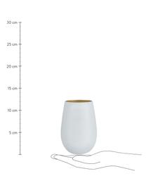 Křišťálové sklenice na long drink Elements, 6 ks, Potažený křišťál, Bílá, mosazná, Ø 9 cm, V 12 cm, 465 ml