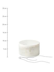 Mramorová šperkovnice s víčkem Venice, Mramor, Bílá, mramorovaná, Ø 13 cm, V 7 cm