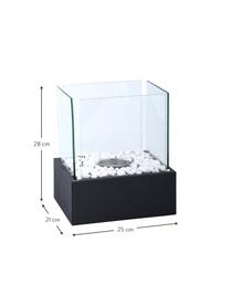 Quemador de bioetanol Damin, Negro, transparente, An 25 x Al 28 cm