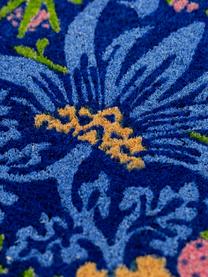 Deurmat Strawberry Thief, Kokosvezels, Blauw, multicolour, B 45 x L 75 cm