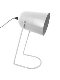 Kleine retro tafellamp Enchant in wit, Lampenkap: gecoat metaal, Lampvoet: gecoat metaal, Gebroken wit, Ø 18 x H 30 cm
