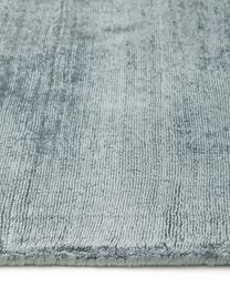 Handgewebter Viskoseteppich Jane, Flor: 100 % Viskose, Eisblau, B 200 x L 300 cm (Größe L)
