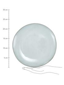 Handgemachte Frühstücksteller Thalia, 2 Stück, Steingut, Blaugrau mit dunklem Rand, Ø 23 x H 3 cm
