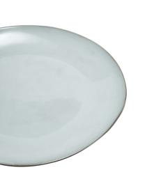 Handgemachte Frühstücksteller Thalia, 2 Stück, Steingut, Blaugrau mit dunklem Rand, Ø 23 x H 3 cm