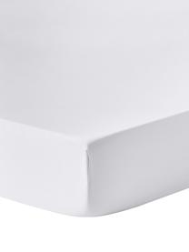 Lenzuolo con angoli topper in raso di cotone Comfort, Bianco, Larg. 90 x Lung. 200 cm