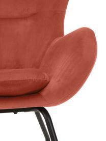 Fauteuil à oreilles velours marron Wing, Velours brun, larg. 75 x prof. 85 cm