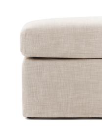 Voetenbank Russell, Bekleding: 100% katoen Met 50.000 sc, Frame: massief grenenhout FSC-ge, Poten: kunststof, Geweven stof taupe, B 103 x H 43 cm