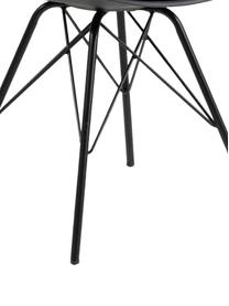 Chaises en cuir synthétique avec assise rembourrée Eris, 2 pièces, Cuir synthétique noir, larg. 49 x prof. 54 cm
