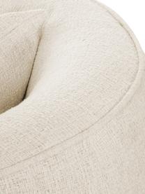 Bouclé fauteuil Elodie in wit, Bekleding: bouclé (70% polyester, 20, Frame: massief berkenhout, metaa, Poten: kunststof, Bouclé crèmewit, B 86 x D 62 cm