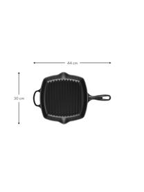 Čtvercová grilovací pánev s rýhovanou strukturou Signature Collection, Smaltovaný kov, Černá, Š 44 cm, V 5 cm