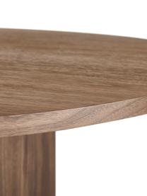 Mesa de comedor ovalada Toni, Tablero de fibras de densidad media (MDF) chapado en madera de nogal pintado, Nogal, An 200 x F 90 cm