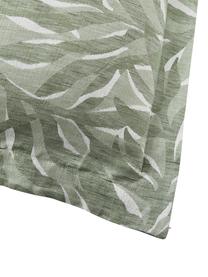Taie d'oreiller jacquard en coton et lin Amita, Vert sauge, larg. 50 x long. 70 cm
