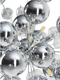 Große Pendelleuchte Explosion aus Glaskugeln, Baldachin: Metall, verchromt, Chromfarben, Ø 65 cm