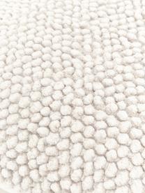 Federa arredo con superficie strutturata Indi, 100% cotone, Bianco crema, Larg. 45 x Lung. 45 cm
