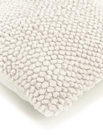 Povlak na polštář s měkkým strukturovaným povrchem Indi, 100 % bavlna, Tlumeně bílá, Š 45 cm, D 45 cm