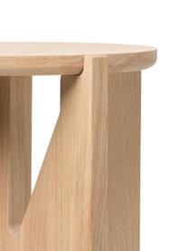Mesa auxiliar de madera de roble Future, Madera de roble maciza, Roble natural, Ø 36 x Al 42 cm
