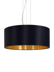 Lámpara de techo Jamie, Fijación: metal niquelado, Cable: plástico, Plateado, negro, Ø 53 x Al 24 cm
