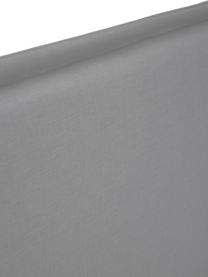 Premium boxspring bed Violet in grijs, Matras: 5-zones pocketvering, Poten: massief gelakt berkenhout, Geweven stof grijs, 140 x 200 cm, hardheidsgraad 2