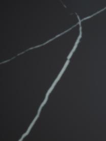 Stolik kawowy ze szklanym blatem o wyglądzie marmuru Antigua, Blat: szkło, matowy nadruk, Stelaż: stal malowana proszkowo, Czarny, marmurowy, Ø 80 x W 45 cm