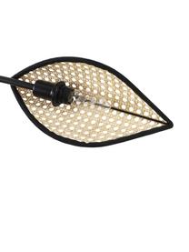 Lampa podłogowa z plecionki wiedeńskiej Freja, Czarny, jasny brązowy, S 100 x W 160 cm