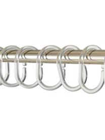 Duschvorhang-Ringe Crystal, 12 Stück, Kunststoff, Transparent, H 7 cm