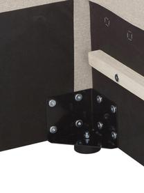 Polsterbett Dream in dunklem Beige, Bezug: Polyester (Strukturstoff), Korpus: Massives Kiefernholz, FSC, Webstoff dunkles Beige, 180 x 200 cm