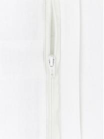 Geborduurde kussenhoes Let it snow, 100% katoen, Beige, wit, B 45 x L 45 cm