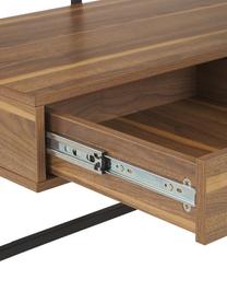 Pacey open kledingkast in hout en metaal, Frame: gepoedercoat metaal, Bruin, B 150 x H 180 cm