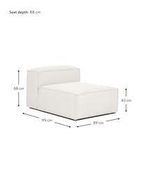 Módulo central sofá Lennon, Tapizado: 100% poliéster Alta resis, Estructura: madera de pino maciza, ma, Patas: plástico, Tejido beige, An 89 x F 119 cm