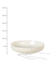 Ručně vyrobené hluboké talíře Nordic Vanilla 4 ks, Kamenina, Krémově bílá, tečky, Ø 22 cm, V 5 cm