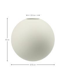 Vase boule fait main Ball, Céramique, Blanc crème, Ø 10 x haut. 10 cm