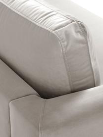 Sofa z aksamitu z metalowymi nogami Luna (3-osobowa), Tapicerka: aksamit (poliester) Dzięk, Nogi: metal galwanizowany, Beżowy aksamit, S 230 x G 95 cm