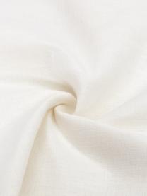 Leinen-Kissenhülle Maya in Weiß mit Strukturmuster, 51 % Leinen, 49 % Baumwolle, Cremeweiß, B 30 x L 50 cm