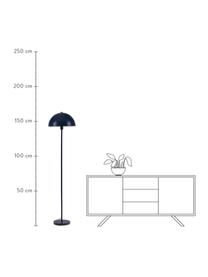 Lámpara de pie Matilda, Pantalla: metal con pintura en polv, Cable: cubierto en tela, Azul, Ø 40 x Al 164 cm