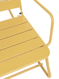 Fauteuil de jardin à bascule Lillian, Acier, revêtement par poudre, Ocre, larg. 63 x haut. 74 cm
