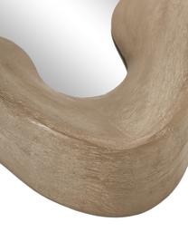 Wandspiegel Riva mit gewelltem Rahmen aus Mangoholz, Rahmen: Mangoholz, lackiert, Spiegelfläche: Spiegelglas, Dunkles Holz, B 60 x H 81 cm