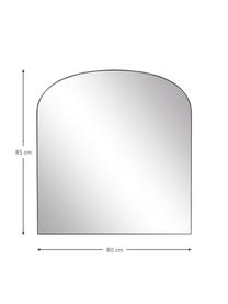 Specchio da parete con cornice in metallo nero Francis, Cornice: metallo rivestito, Retro: pannello di fibra a media, Superficie dello specchio: lastra di vetro, Nero, Larg. 80 x Alt. 85 cm