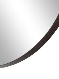 Specchio da parete Francis, Cornice: metallo rivestito, Retro: pannello di fibra a media, Superficie dello specchio: lastra di vetro, Nero, Larg. 80 x Alt. 85 cm