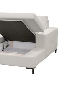 Sofa narożna z funkcją spania i miejscem do przechowywania Moor (3-osobowa), Tapicerka: 100% poliester z systemem, Stelaż: drewno liściaste, drewno , Nogi: drewno lakierowane Dzięki, Jasnobeżowa tkanina, S 260 x G 162 cm, prawostronna