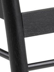 Chaise en bois avec cannage York, Bois de chêne, noir laqué, larg. 54 x prof. 54 cm