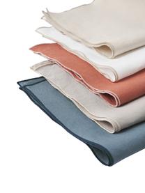 Serwetka z lnu Kennedy, 4 szt., 100% len prany z certyfikatem European Flax, Czerwony pastelowy, S 45 x D 45 cm