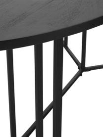 Ovaler Esstisch Luca aus Mangoholz, verschiedene Größen, Tischplatte: Massives Mangoholz, gebür, Gestell: Metall, pulverbeschichtet, Schwarz, B 180 x T 100 cm