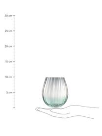 Handgemaakte waterglazen Dusk, 2 stuks, Glas, Groen, grijs, Ø 9 x H 10 cm, 425 ml