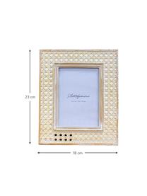 Fotolijst Archer met rotan effect, Lijst: polyresin, Beige, 13 x 18 cm